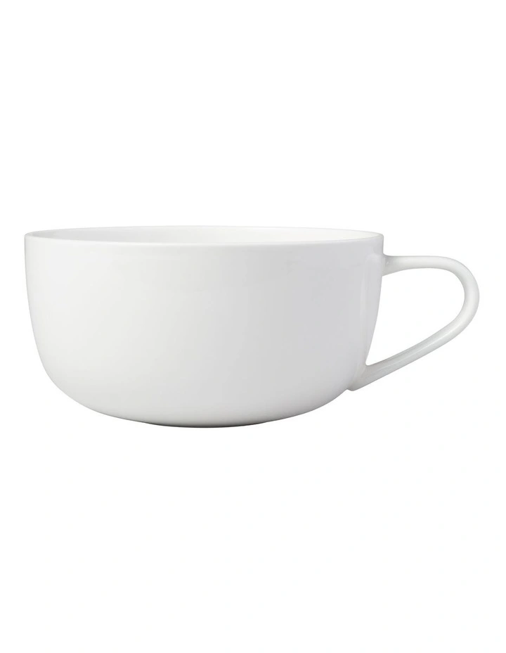 Cashmere High Rim Cup & Saucer 300ml in White image 2