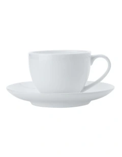 Cashmere Round Demi Cup & Saucer 100ml in White