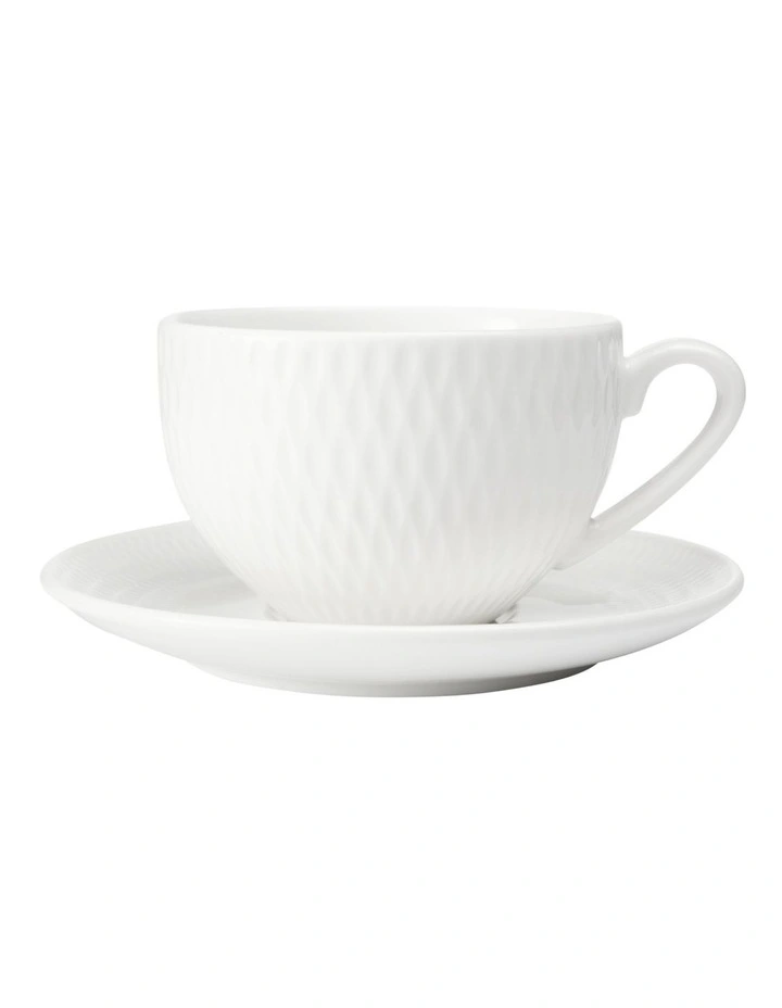 White Basics Diamonds Demi Cup & Saucer 90ml image 1