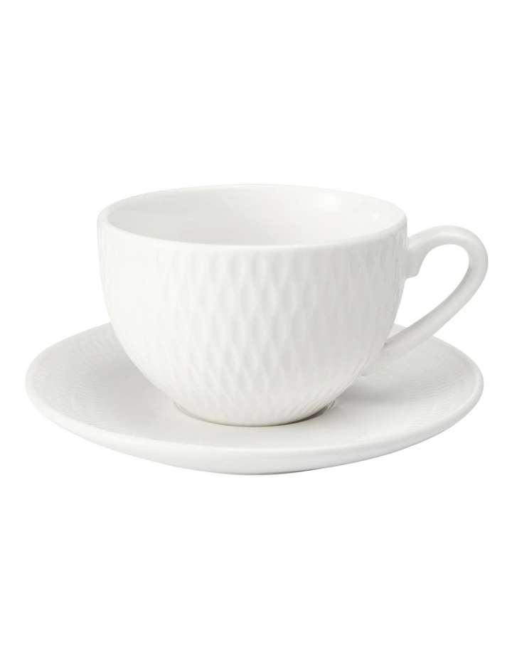 White Basics Diamonds Demi Cup & Saucer 90ml image 2