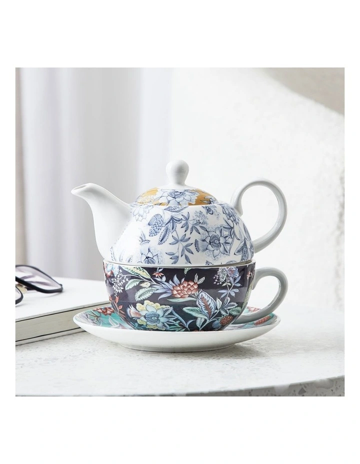 Cooper & Co 3-Piece Floral Chintz 350ml Tea For One Set in Multi | MYER