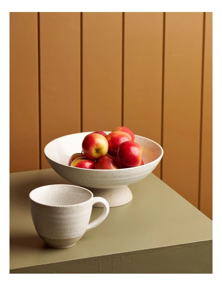 Natural Home Oversized Coffee Mug in White Speckled image 2