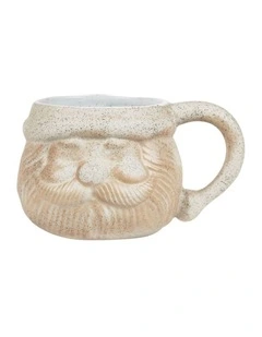 Christmas Santa Mug 400ml in White Speckle
