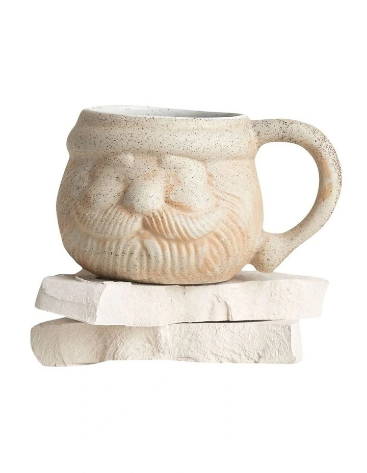 Christmas Santa Mug 400ml in White Speckle image 2