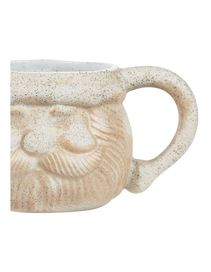 Christmas Santa Mug 400ml in White Speckle image 3