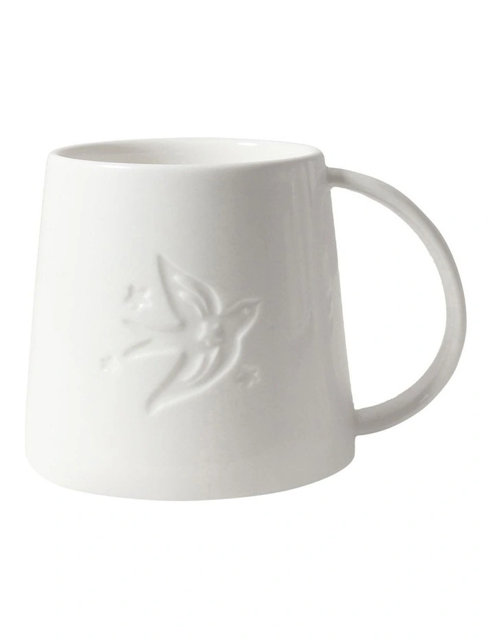 Etched Christmas Dove Mug in White image 1