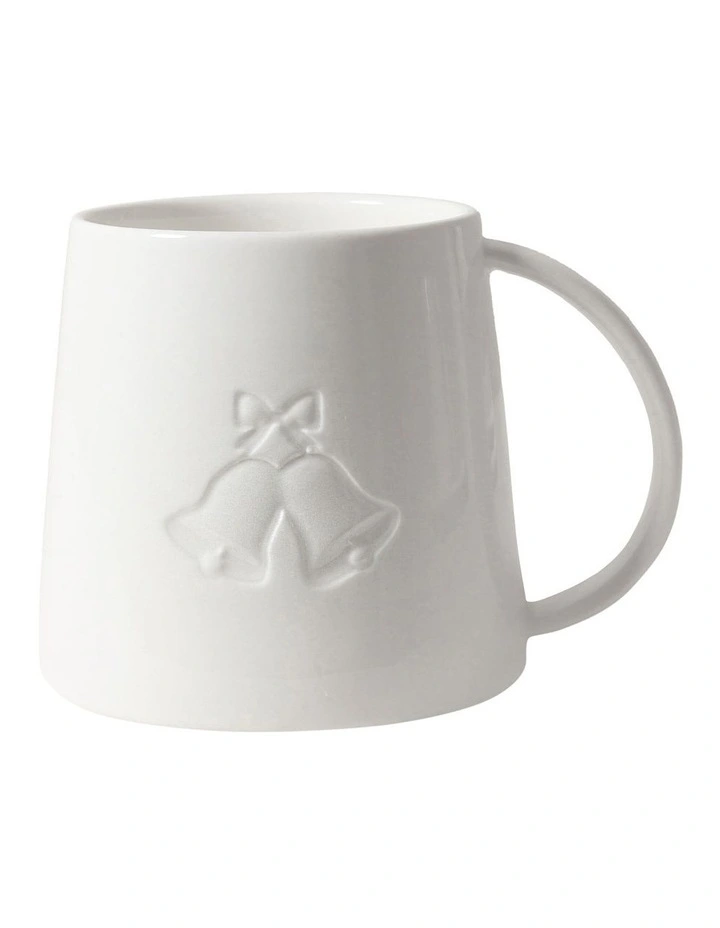 Etched Bells Christmas Mug in White image 1