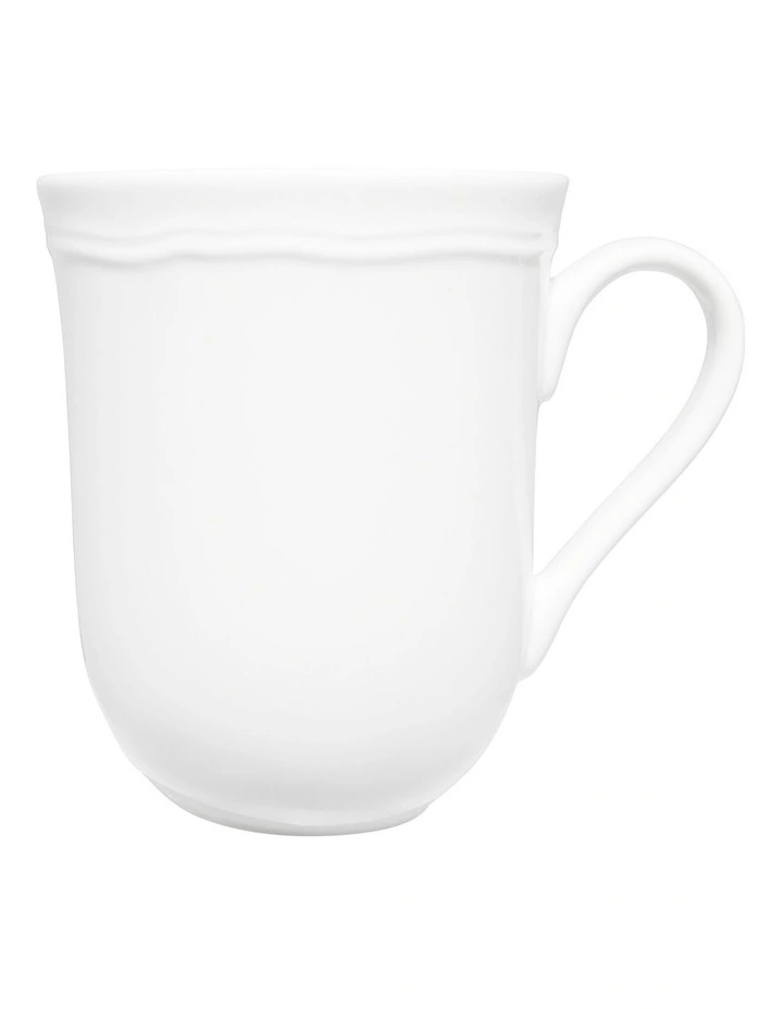 Florence Embossed Mug 390ml in White image 1