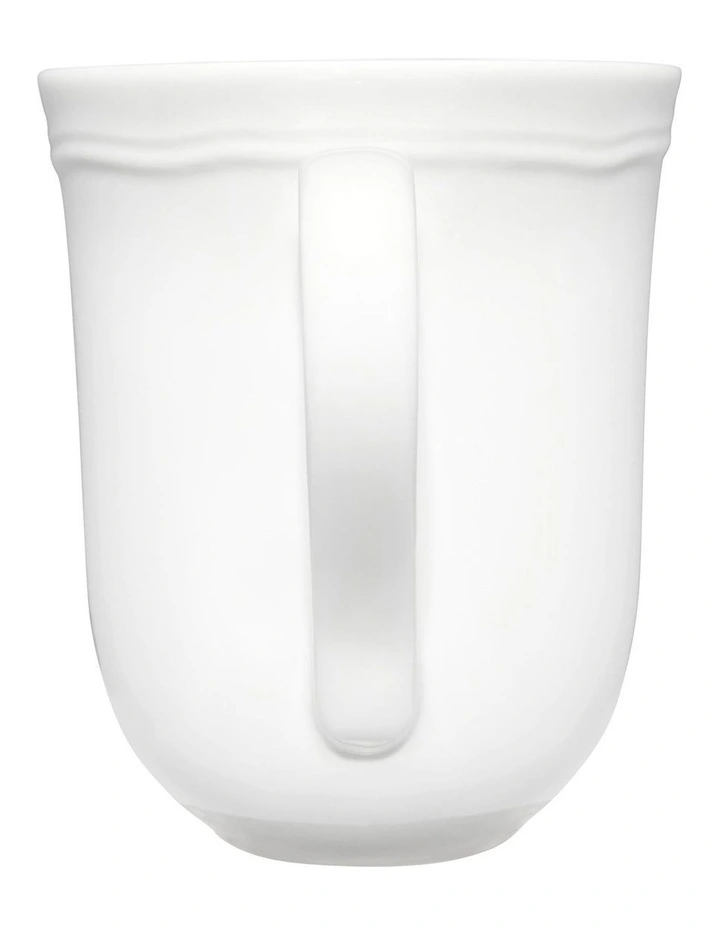 Florence Embossed Mug 390ml in White image 2
