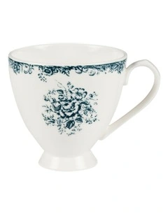 Rosetta Footed Mug 310ml in Antique Blue