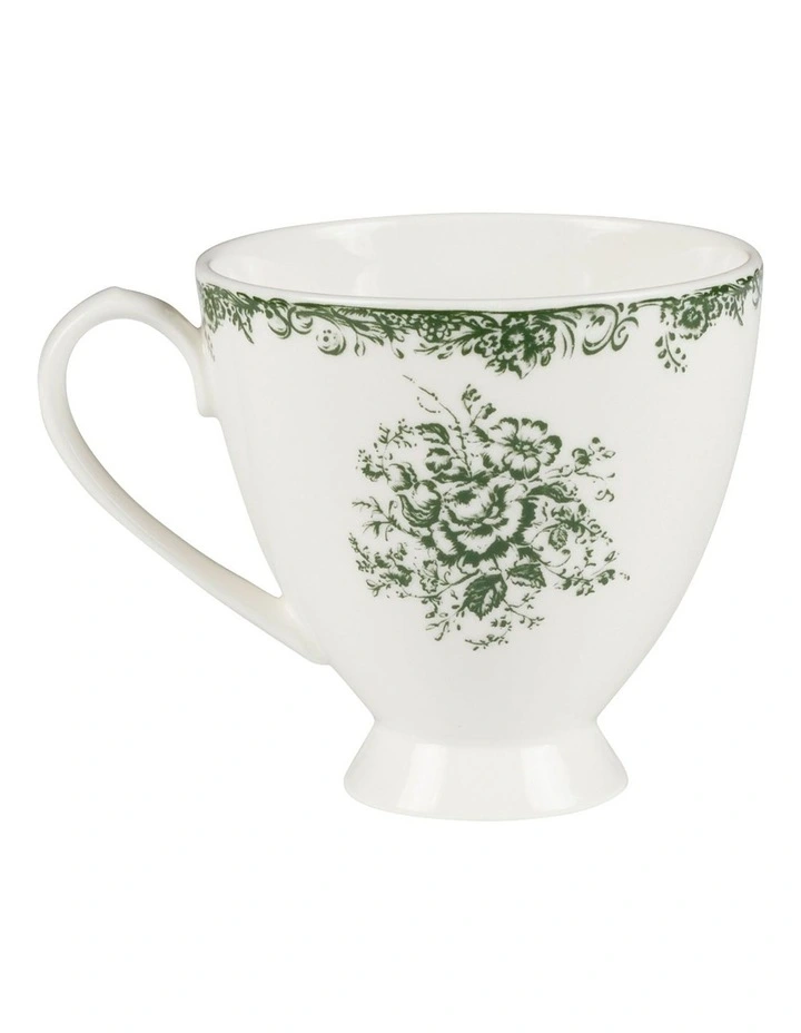 Rosetta Footed Mug 310ml in Antique Green image 2