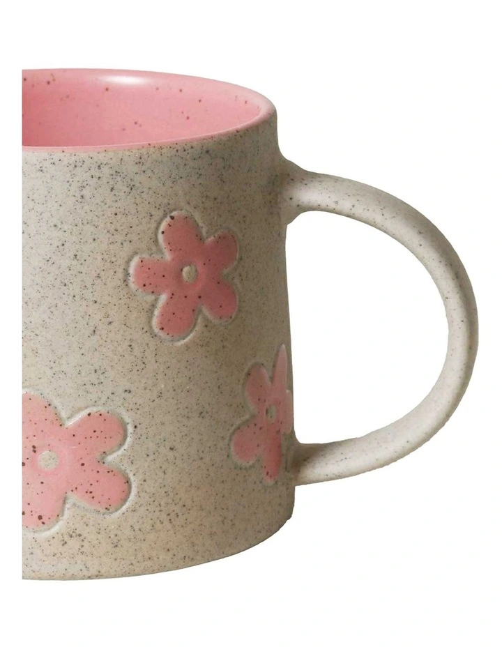 Molly Etched Mug 385ml in Pink image 3