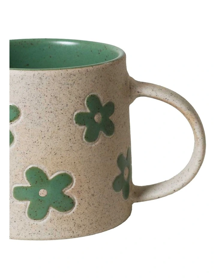 Molly Etched Mug 385ml in Green image 3
