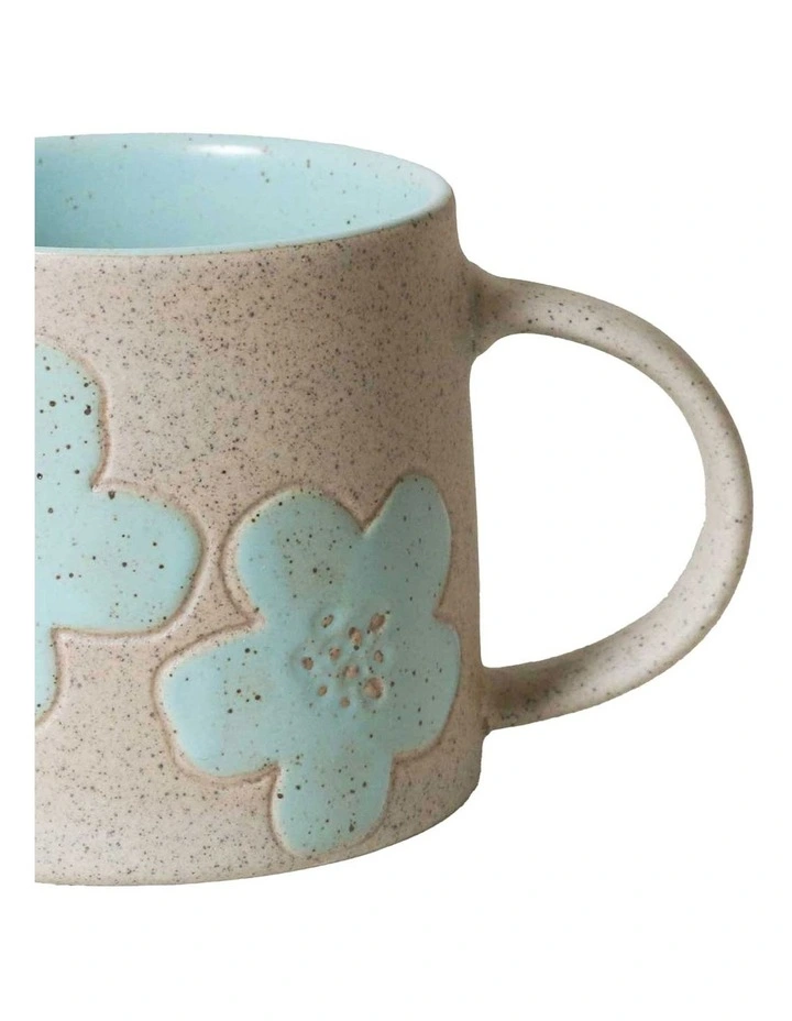 Big Flower Mug 385ml in Pastel Blue image 3