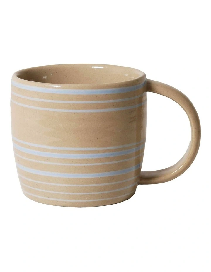 Line Vibes Handbrushed Mug 425ml in Blue Trail image 1