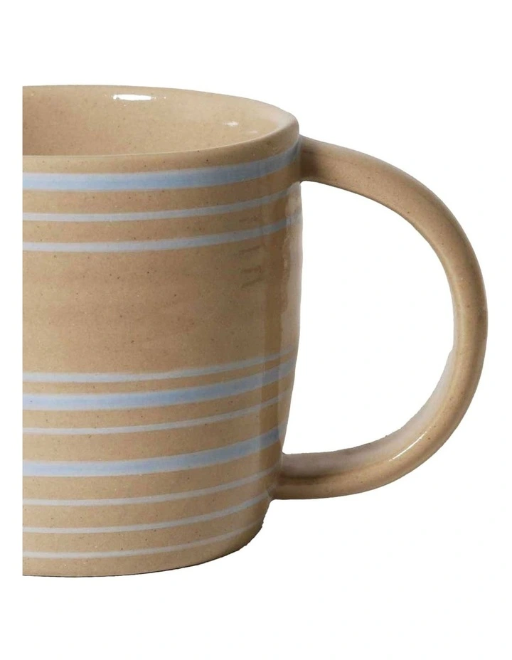 Line Vibes Handbrushed Mug 425ml in Blue Trail image 3