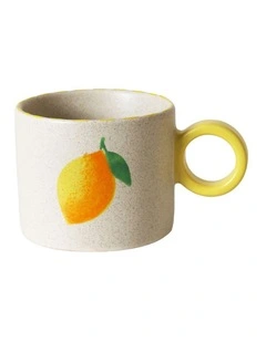 The Fruit Basket Lemon Hand Brushed Mug 250ml