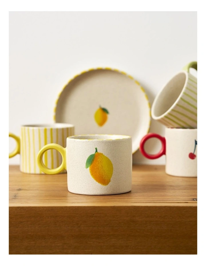 The Fruit Basket Apple Mug Hand Brushed 250ml image 4