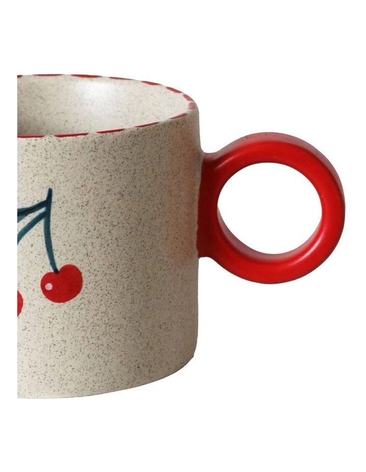 The Fruit Basket Cherry Mug Hand Brushed 250ml image 3