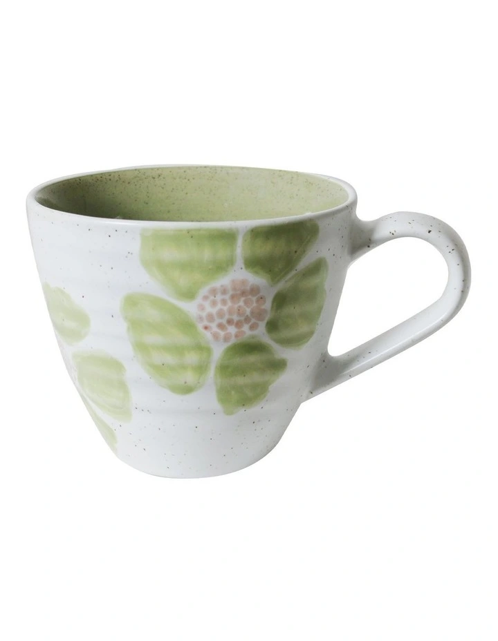 Hand Brushed Large Handled Mug 450ml in Multi image 1