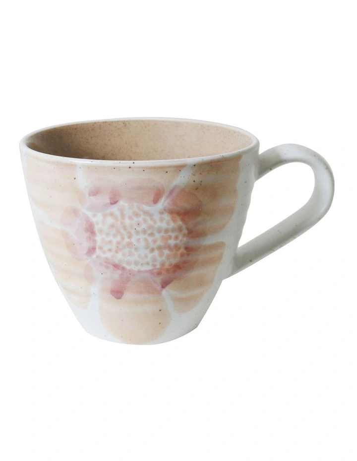 Hand Brushed Large Handled Mug 450ml in Multi image 1