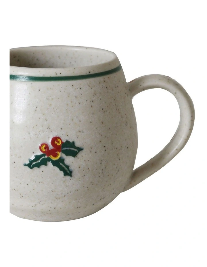 Noel Collection Mug 400ml Handbrushed Holly image 3