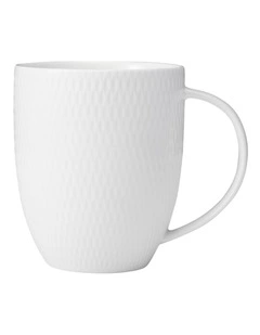 White Basics Diamonds Coupe Mug 420ml in White