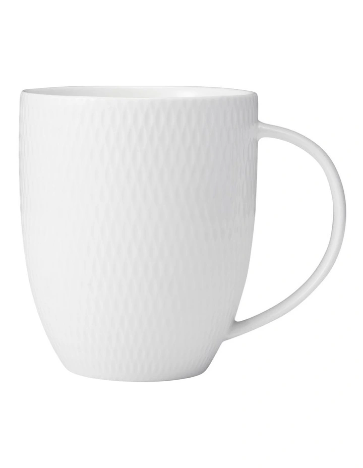 White Basics Diamonds Coupe Mug 420ml in White image 1