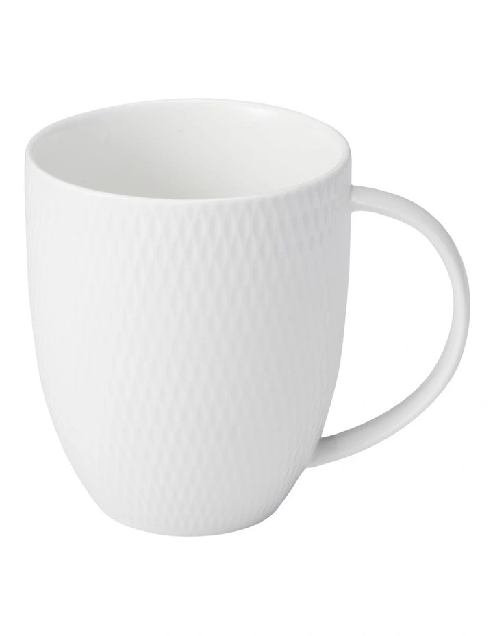 White Basics Diamonds Coupe Mug 420ml in White image 2