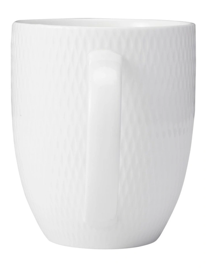 White Basics Diamonds Coupe Mug 420ml in White image 3
