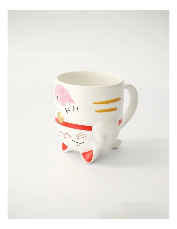 Mug Mountain Mug 380ML Lucky Cat Pink Gift Boxed image 4