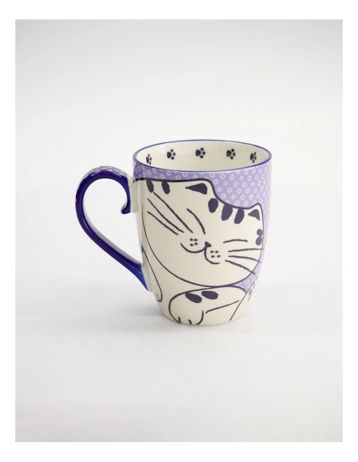 Mug Mountain Mug 380ML Chubby Cat Blue Gift Boxed image 2