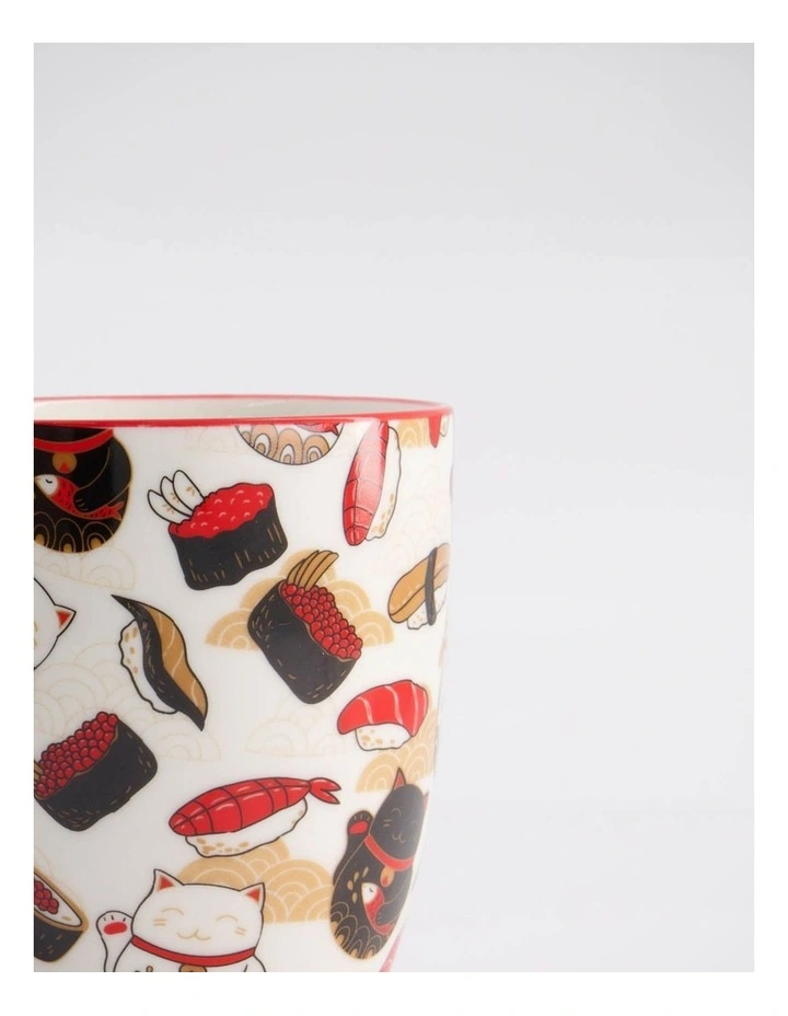 Mug Mountain Mug 380ML Cat & Sushi White Gift Boxed image 2