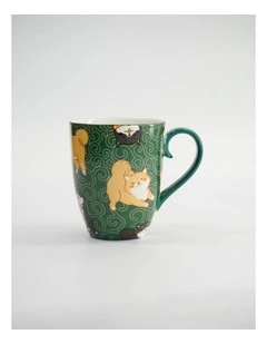 Mug Mountain Mug 380ML Shiba Dog Green Gift Boxed