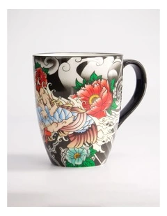 Mug Mountain Mug 380ML Yakuza Carp Black Gift Boxed
