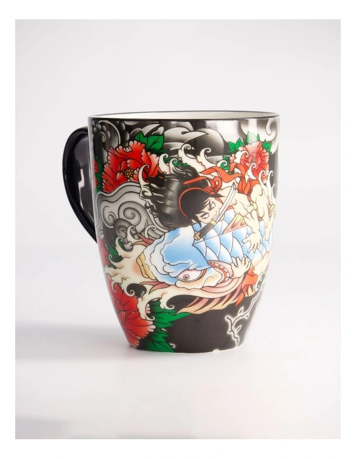 Mug Mountain Mug 380ML Yakuza Carp Black Gift Boxed image 3