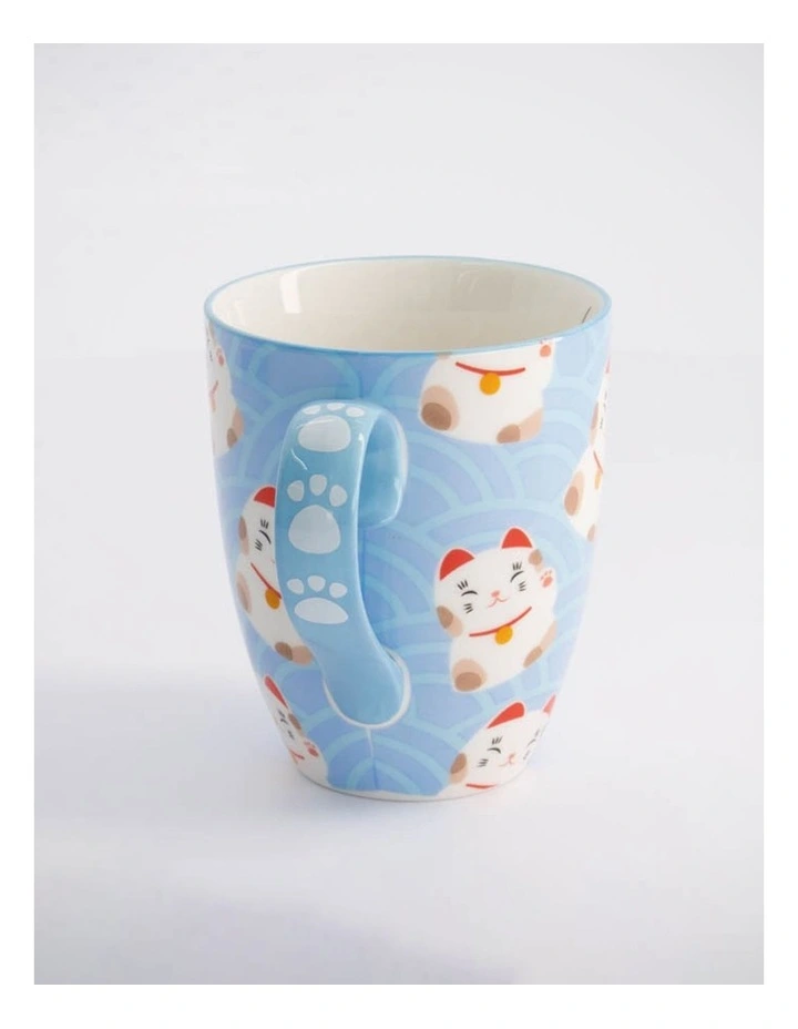 Mug Mountain Mug 380ML White & Blue Cat Gift Boxed image 3