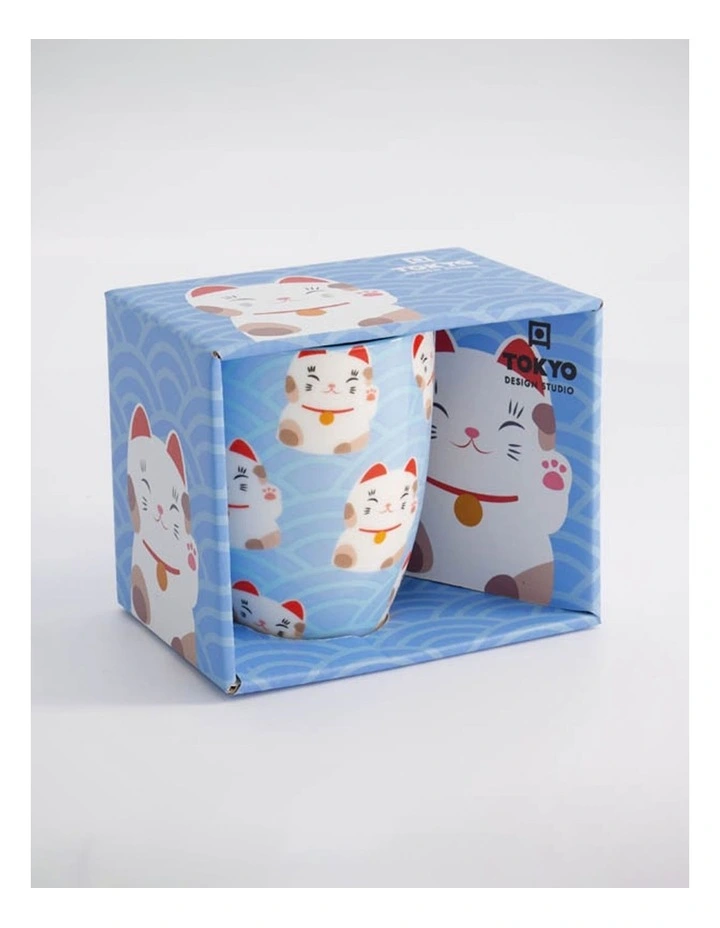 Mug Mountain Mug 380ML White & Blue Cat Gift Boxed image 4