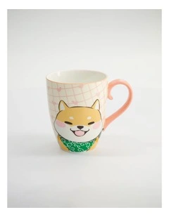 Mug Mountain Mug 380ML Twin Shiba Dog Pink Gift Boxed