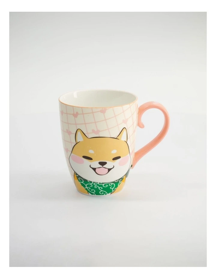 Mug Mountain Mug 380ML Twin Shiba Dog Pink Gift Boxed image 1