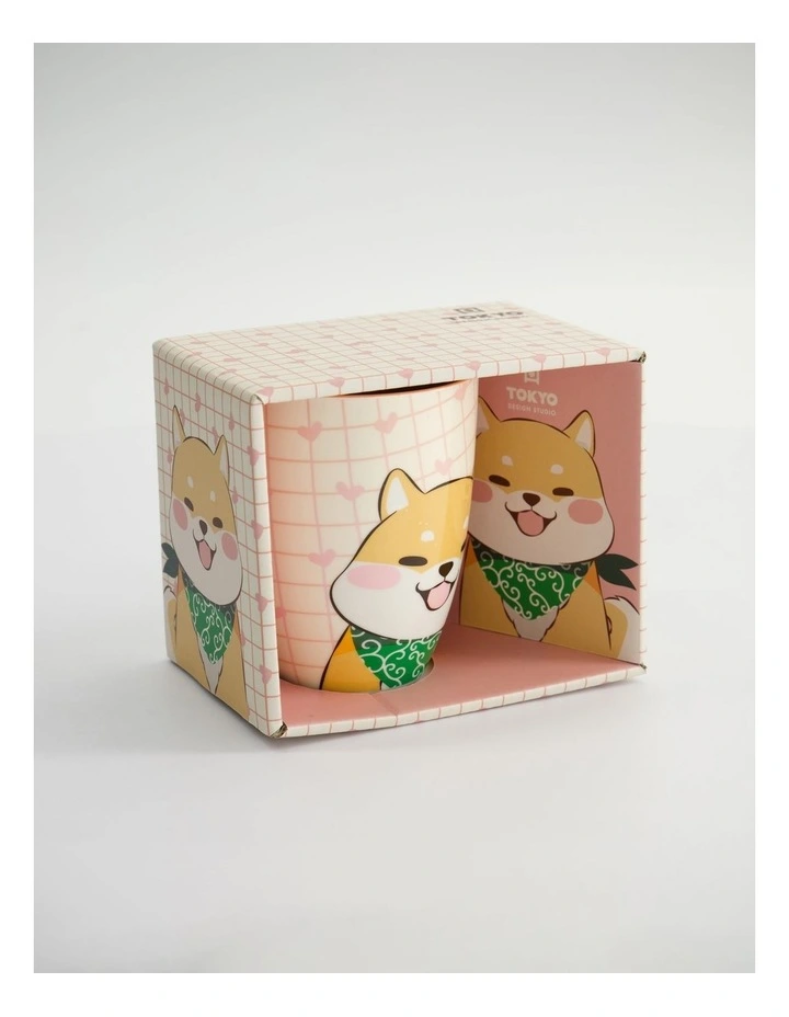 Mug Mountain Mug 380ML Twin Shiba Dog Pink Gift Boxed image 3