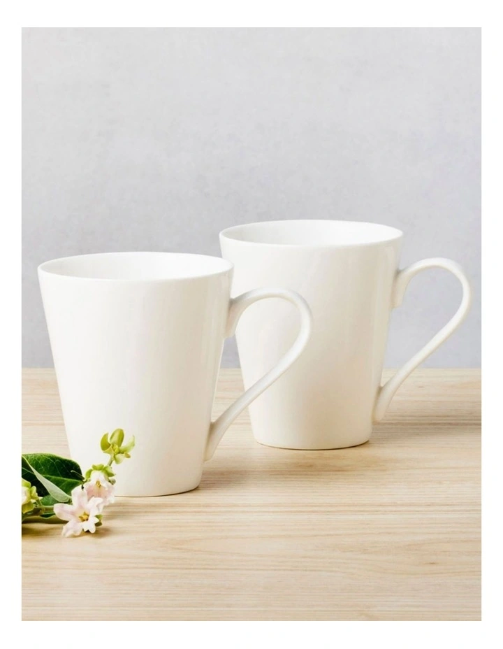 White Basics Conical Mug 300ml in White image 2