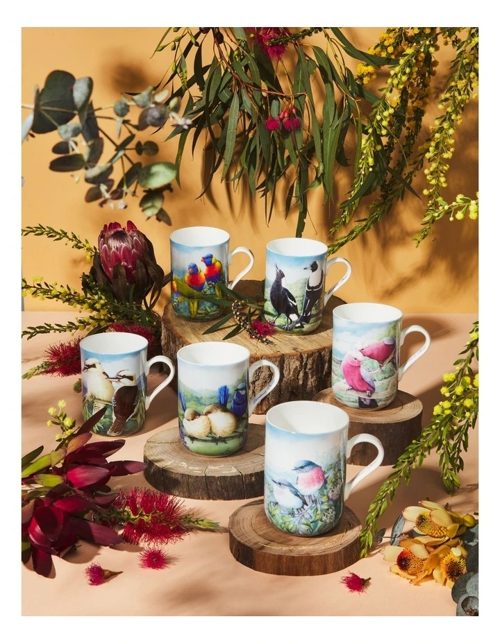 Birds of Australia KC 10 Year Anniversary Mug 300ml Kookaburra in Multi image 6