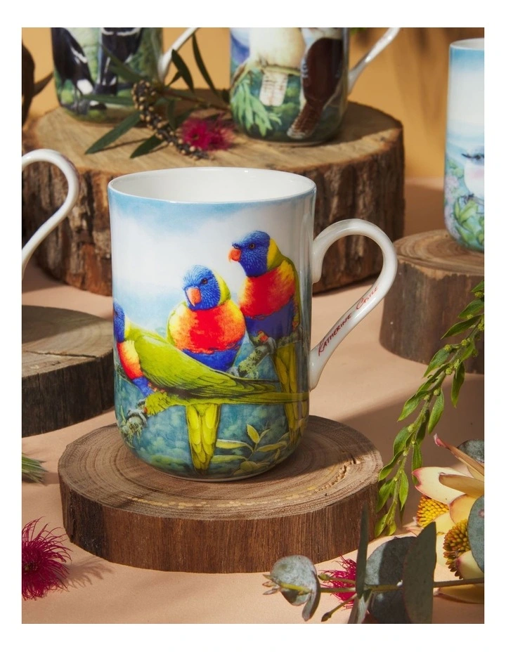 Birds of Australia KC 10 Year Anniversary Mug 300ml Lorikeet in Multi image 5