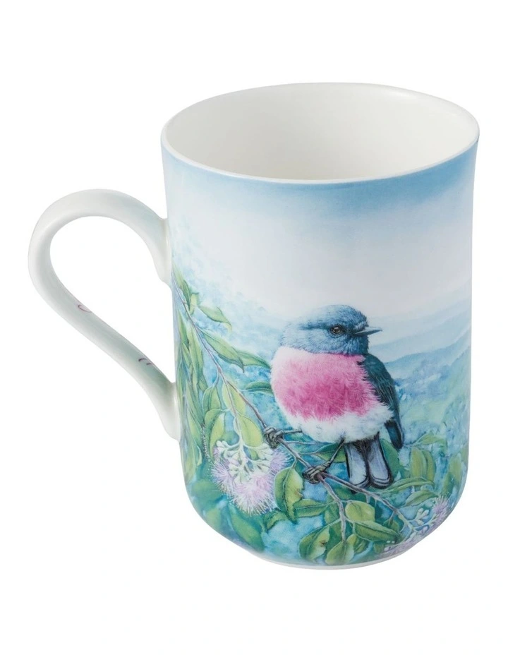 Birds of Australia KC 10 Year Anniversary Mug 300ml Rose Robin in Multi image 2