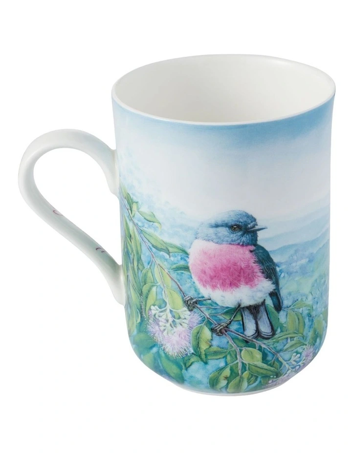 Birds of Australia KC 10 Year Anniversary Mug 300ml Rose Robin in Multi image 2