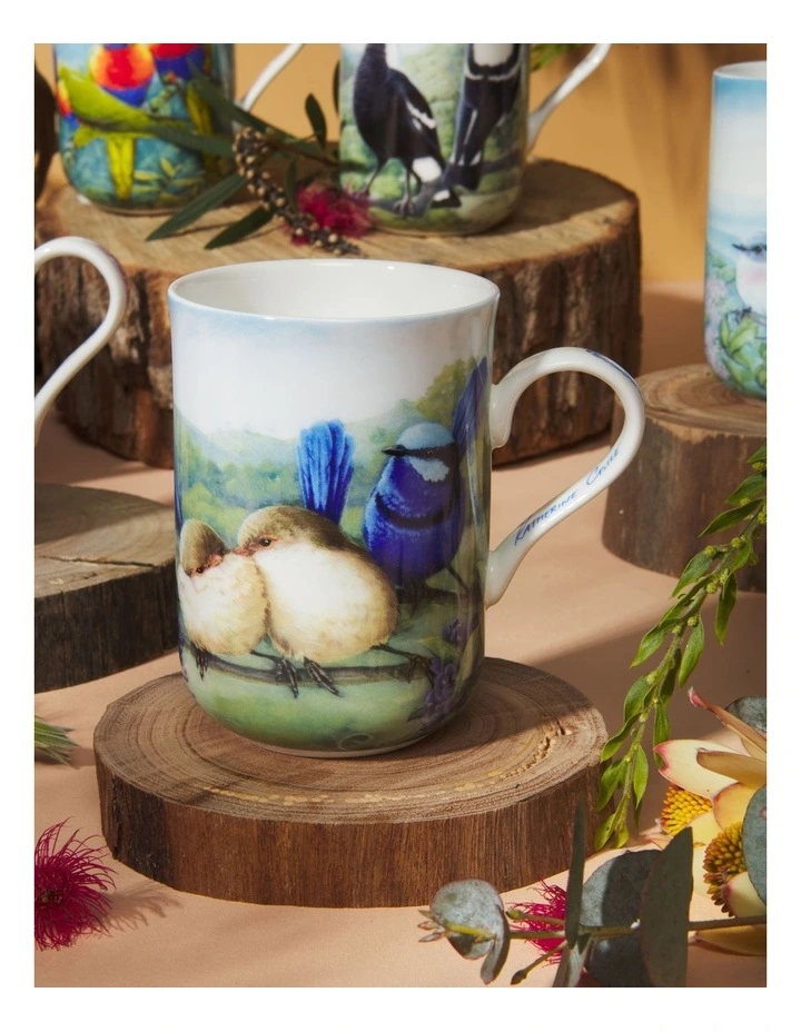 Birds Of Australia KC 10 Year Anniversary Mug 300ml Splendid Fairy Wren in Multi image 5