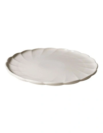French Bazaar Dinner Plate in White