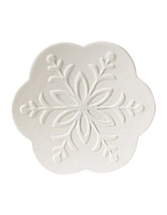 Christmas Snowflake Frost Plate 15cm in White