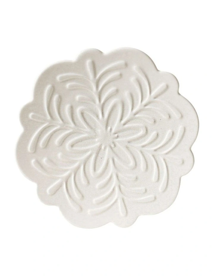 Christmas Snowflake Stellar Plate 15cm in White image 1